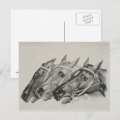 Currier & ives — Die Anführer Postkarte (Vorne/Hinten)