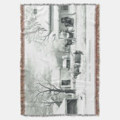 Currier Ives Land-Erntedankthrow-Decke Decke (Vorderseite Vertikal)