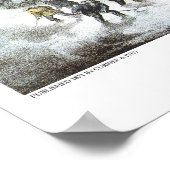 Currier & Ives Lithograph: Amerikanische Eisenbahn Poster (Ecke)