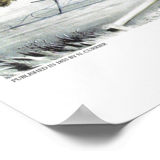 Currier & Ives Lithograph: DIE STRASSE, DER WINTER Poster (Ecke)