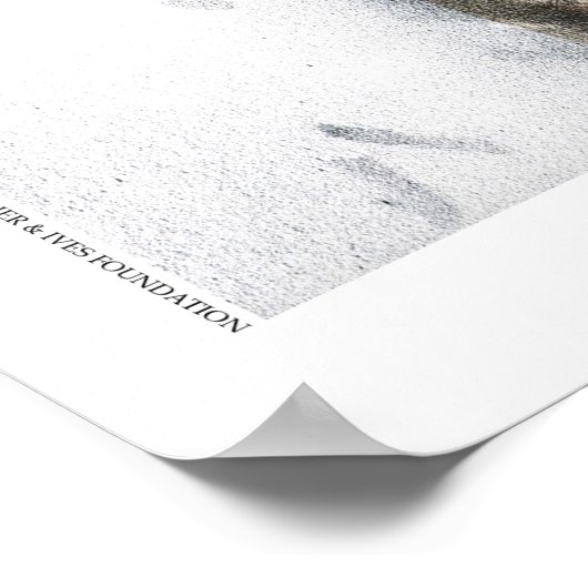 Currier & Ives Lithograph: Kleiner Snowbird Poster (Ecke)