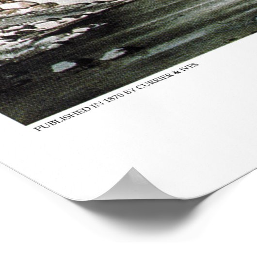 Currier & Ives Lithograph: Winter Pastime Poster (Ecke)