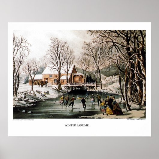 Currier & Ives Lithograph: Winter Pastime Poster (Vorne)