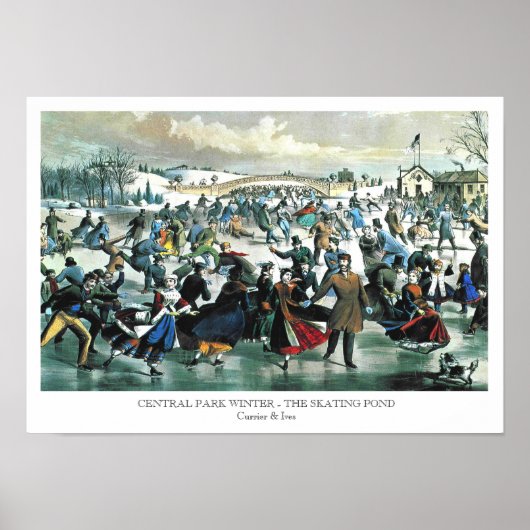 Currier & Ives - Poster - Central Park Winter (Vorne)