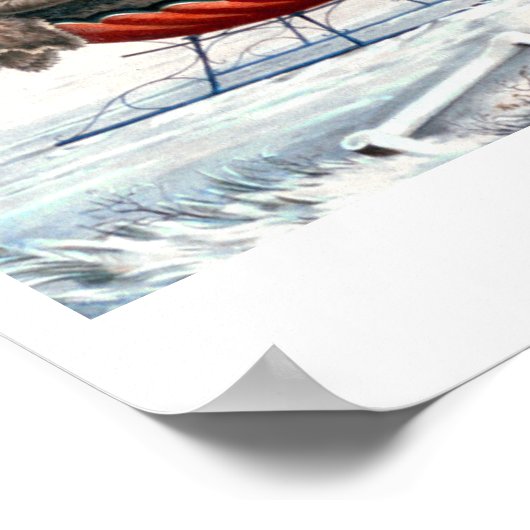 Currier & Ives - Poster - DIE STRASSE, WINTER (Ecke)