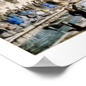 Currier & Ives - Poster - The Boston Tee Party (Ecke)