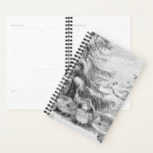 Currier Ives Vintag Winter Evergreens Birds Planer (Anzeige)