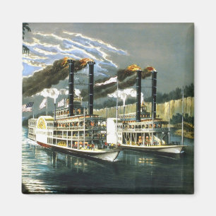 Currier u. Ives - Magnet - Meister von Mississippi