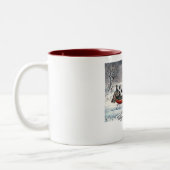 Currier u. Ives - Tasse - die STRASSE, WINTER (Links)