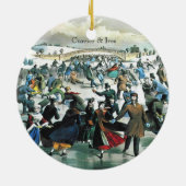 Currier u. Ives - Verzierung - Central Park-Winter Keramik Ornament (Hinten)