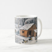 Currier und Ives "ein Zuhause in der Wildnis" Kaffeetasse (VorderseiteRechts)