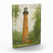 Currituck Beach Leuchtturm Aquarell Fotoblock (Links)