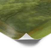 Currituck Beach Leuchtturm Aquarell Poster (Ecke)