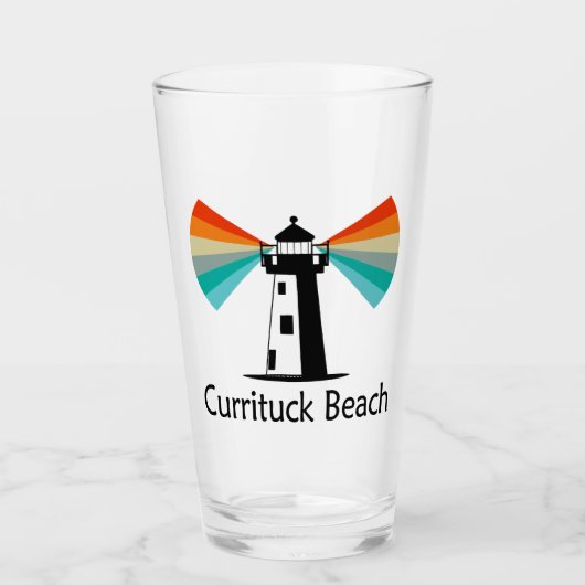 Currituck Beach Leuchtturm Regenbogen Glas (Vorderseite)