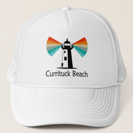 Currituck Beach Leuchtturm Regenbogen Truckerkappe (Vorderseite)