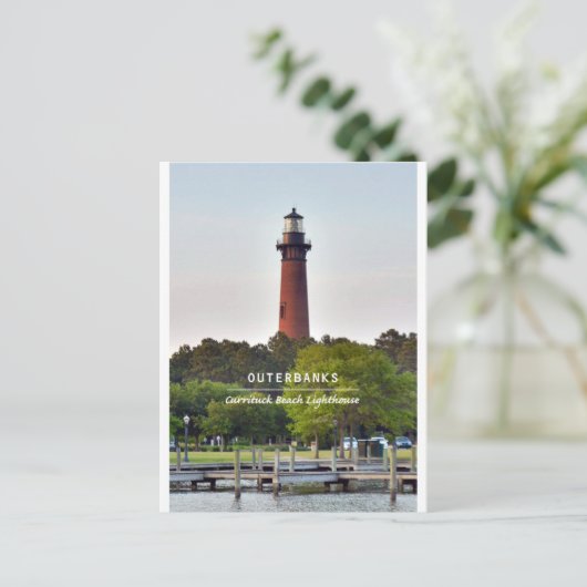 Currituck Beach Light. Postkarte (Stehend Vorderseite)