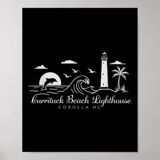Currituck Beach Lighthouse Corolla North Carolina Poster (Vorne)