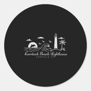 Currituck Beach Lighthouse Corolla North Carolina Runder Aufkleber