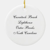Currituck Beach Lighthouse Keramik Ornament (Hinten)
