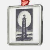Currituck Beach Lighthouse Moon Ornament Aus Metall (Links)