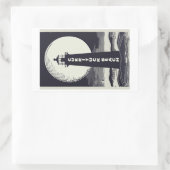 Currituck Beach Lighthouse Moon Rechteckiger Aufkleber (Tasche)