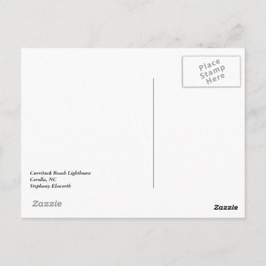 Currituck Beach Lighthouse Postcard Postkarte (Rückseite)