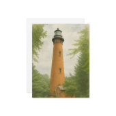 Currituck Beach Lighthouse Wassercolor Mitteilungskarte (Vorderseite/Rückseite Beispiel)