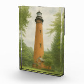 Currituck Beach Lighthouse Watercolor Fotoblock (Rechts)
