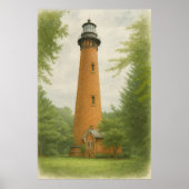 Currituck Beach Lighthouse Watercolor Poster (Vorne)