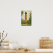 Currituck Beach Lighthouse Watercolor Poster (Küche)