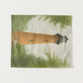 Currituck Beach Lighthouse Watercolor Wandteppich (Vorderseite (Horizontal))