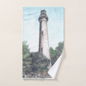 Currituck Island Lighthouse Mixed Media Badhandtuch Set (Handtuch)