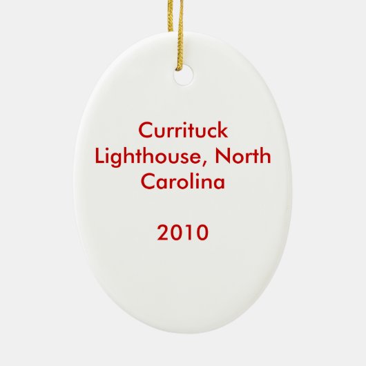 Currituck Leuchtturm Keramikornament (Hinten)