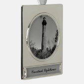Currituck Lighthouse Banner-Ornament Silber (Rechts)