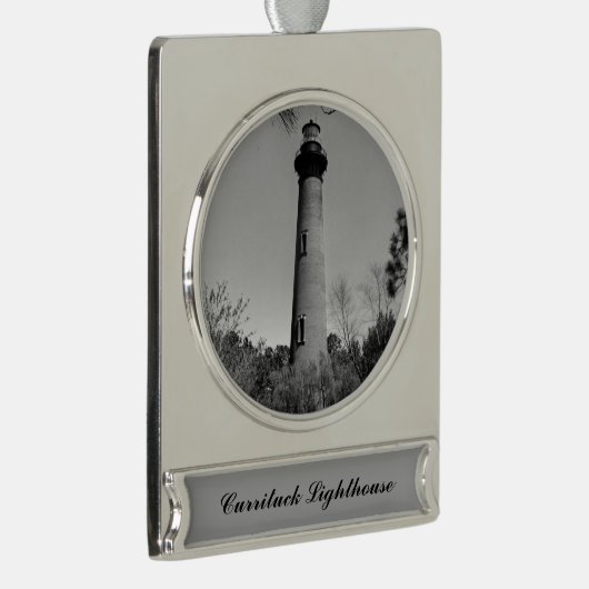 Currituck Lighthouse Banner-Ornament Silber (Rechts)