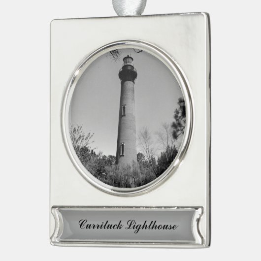 Currituck Lighthouse Banner-Ornament Silber (Links)