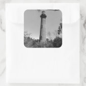 Currituck Lighthouse Quadratischer Aufkleber (Tasche)
