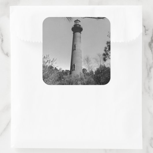 Currituck Lighthouse Quadratischer Aufkleber (Tasche)