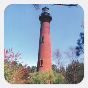 Currituck Lighthouse Quadratischer Aufkleber