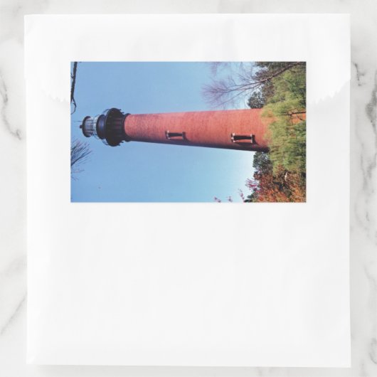 Currituck Lighthouse Rechteckiger Aufkleber (Tasche)