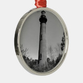 Currituck Lighthouse Silbernes Ornament (Rechts)