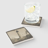 Currituck Lighthouse Steinuntersetzer (Seitenansicht)