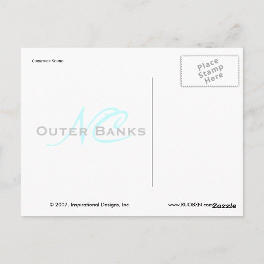 Currituck Sound Postkarte (Rückseite)