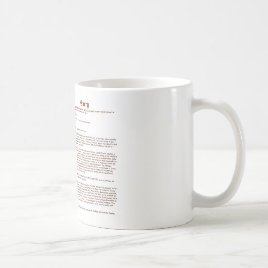 Curry (Bedeutung (Schottland) Kaffeetasse (Rechts)