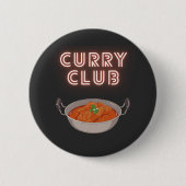 Curry Club Design für alle Curry Lovers T - Shirt Button (Vorderseite)