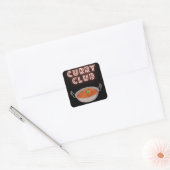 Curry Club Quadratischer Aufkleber (Umschlag)