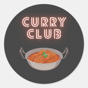 Curry Club Runder Aufkleber