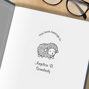 Curry Coat Little Sheep Ewe Buchzeichen Gummistempel