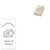 Curry Coat Little Sheep Ewe Buchzeichen Gummistempel (Stempel)
