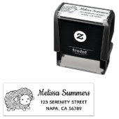 Curry Coat Little Sheep Ewe Rücksendeadresse Permastempel (Beispiel)